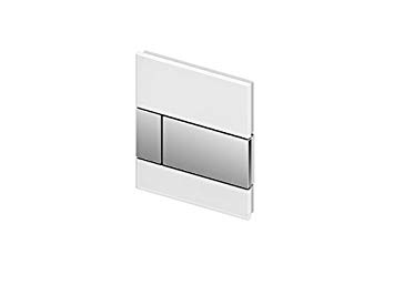 TECEsquare urinoir bedieningsplaat 9242801  -  Glas wit toets RVS geborsteld