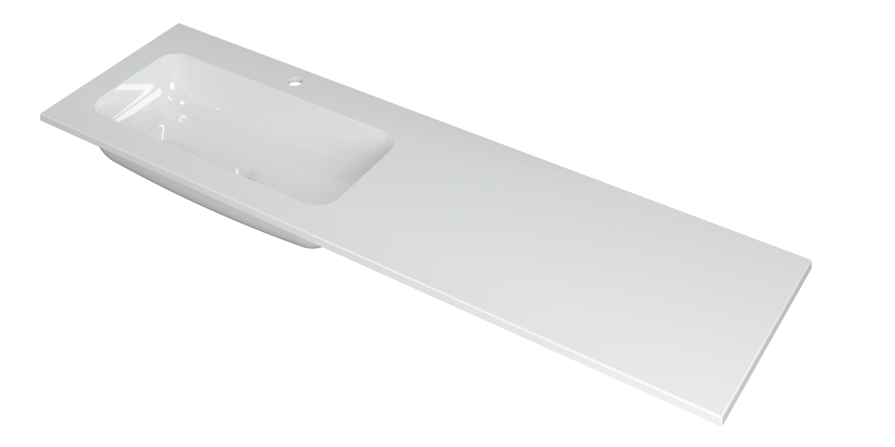 INK Faktor wast. polystone links met 1 krgt. 3407045 Glans wit H15xB1600xD450