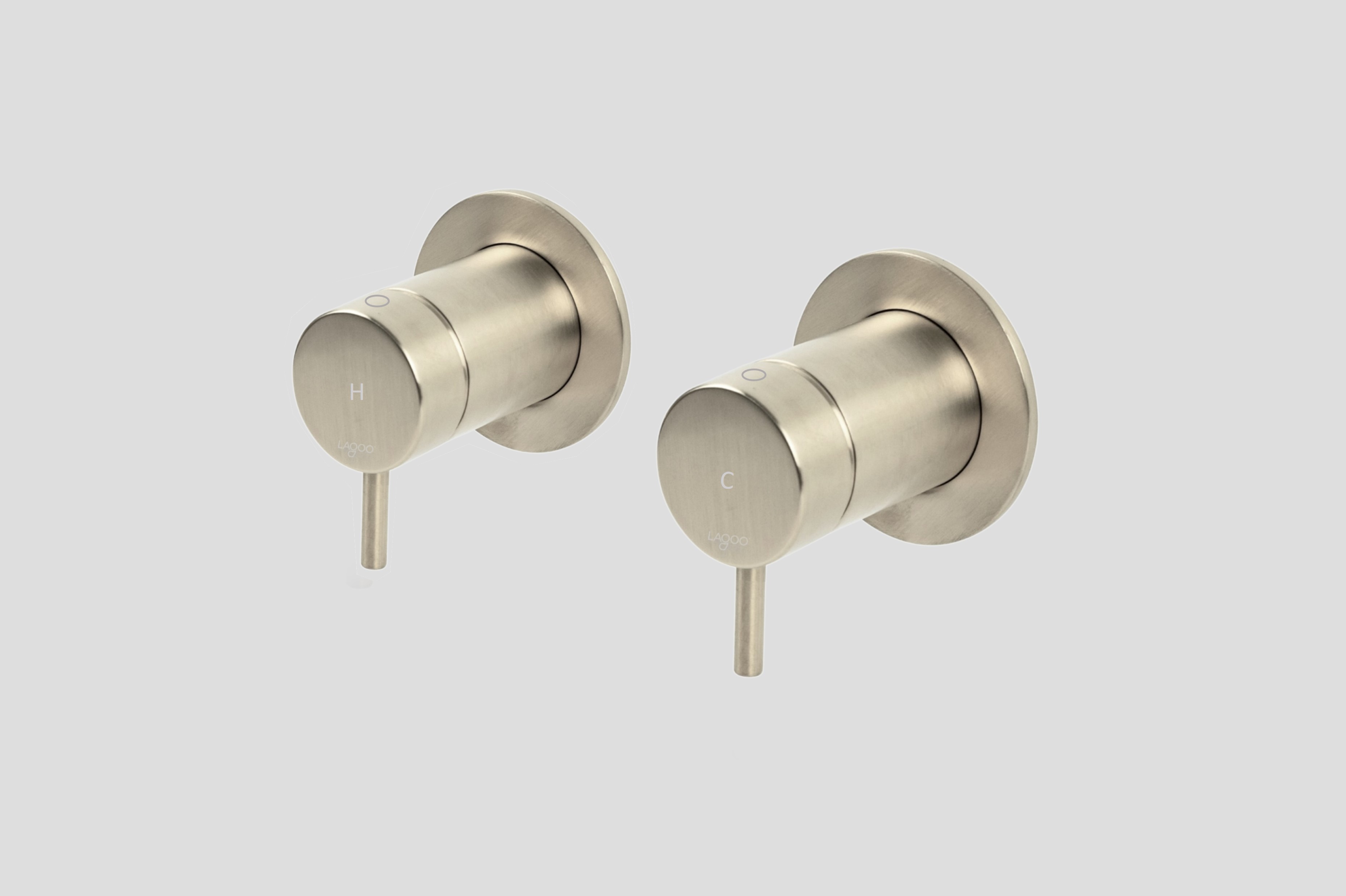 Lagoo Garda inbouw stopkraan cold afb.deel G2226BN Brushed Nickel
