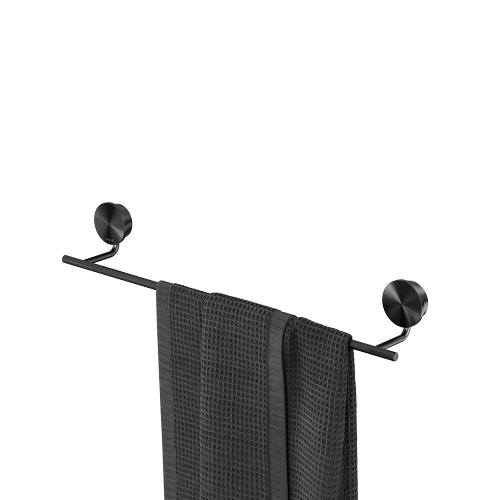 Geesa Opal handdoekrek 45 cm 917207-09-45 geborsteld zwart metaal