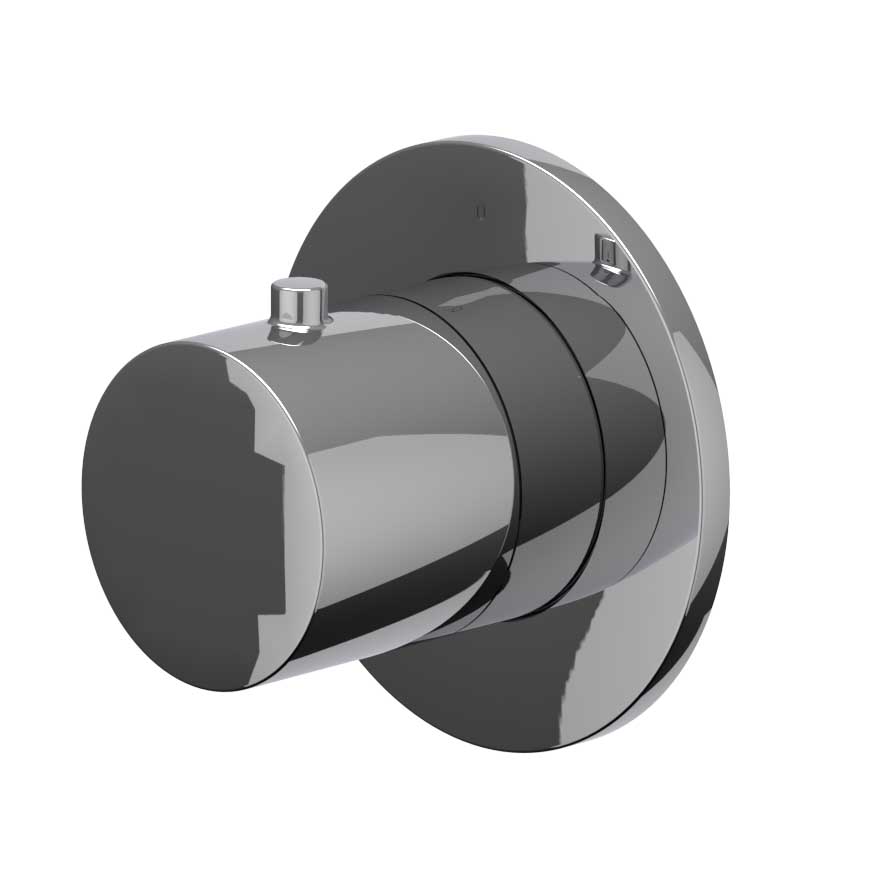 IVY Bond Afbouwdeel flow-through stopkraan symmetry met rond rozet 6202601 Chroom