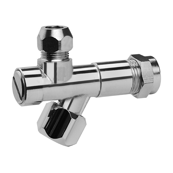 RAM hoekstopkraan met filter 1/2x10 knel, chroom