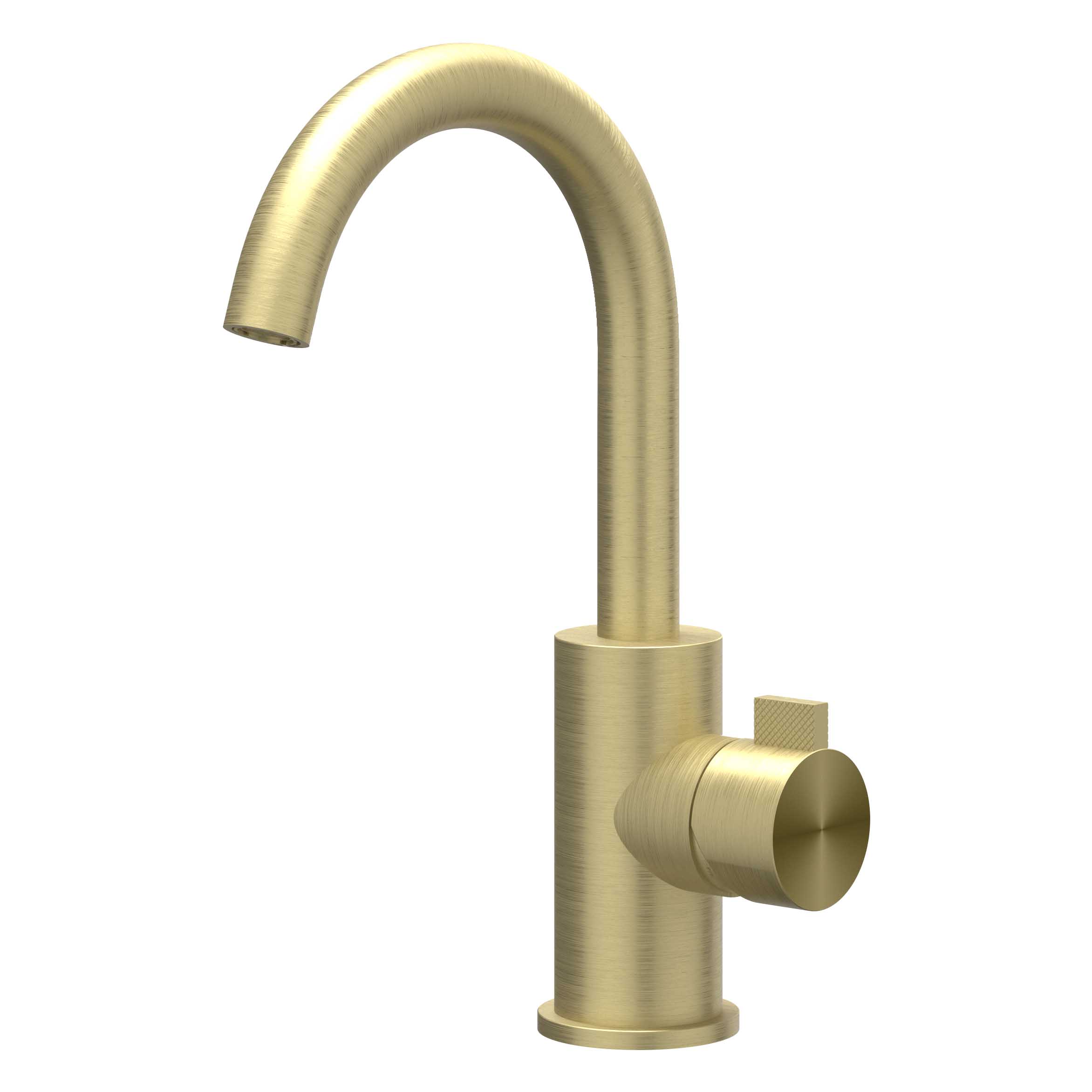 IVY Tribe Wastafelmengkraan opbouw met draaibare uitloop coldstart 6100272 RVS316 gebr. mat goud PVD