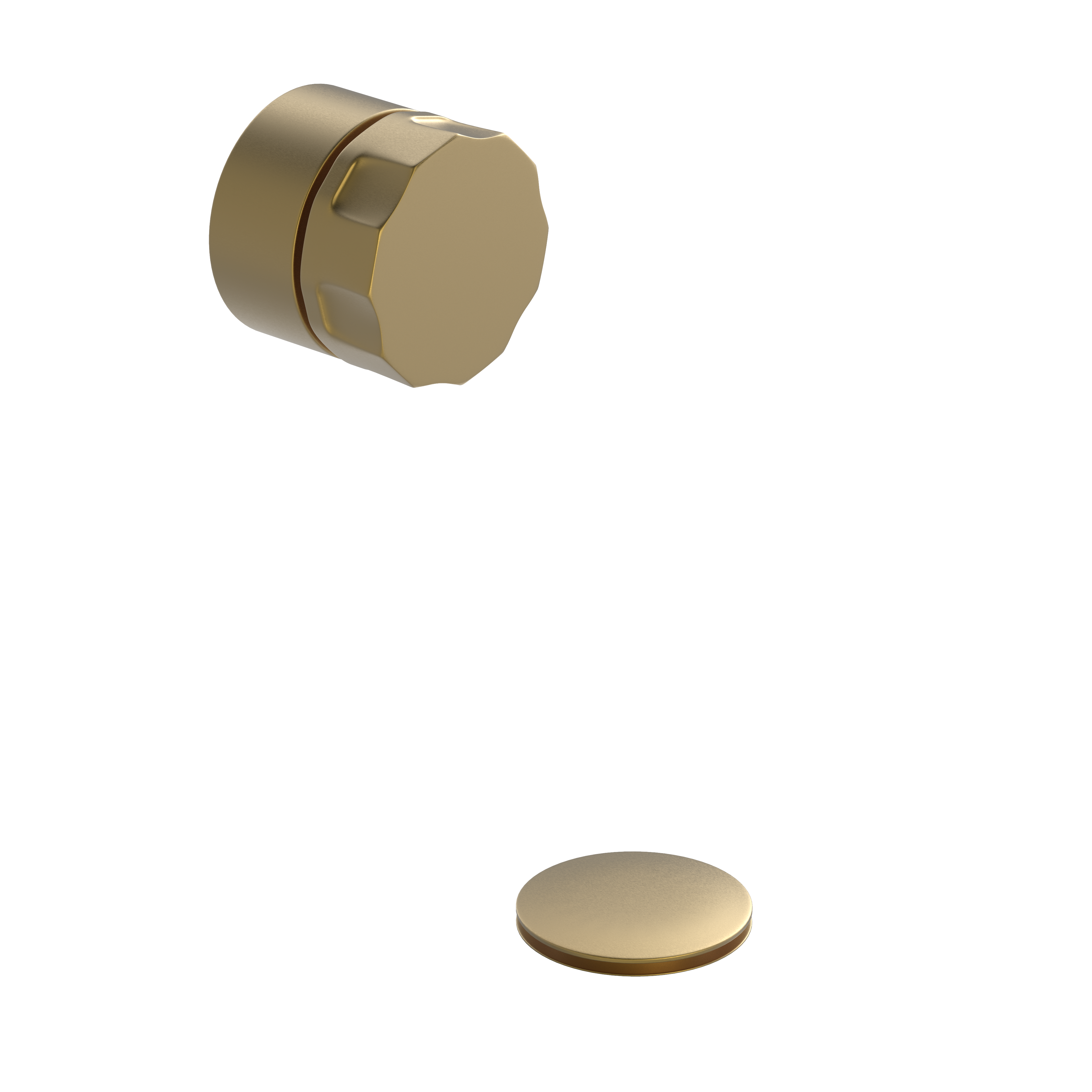 Hotbath Pal badoverloop/vulcomb inkortbaar P033BBP Geborsteld Messing PVD