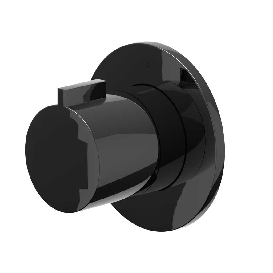 IVY Pact Afbouwdeel inbouw stopkraan symmetry met rond rozet 6202587 Zwart chroom PVD