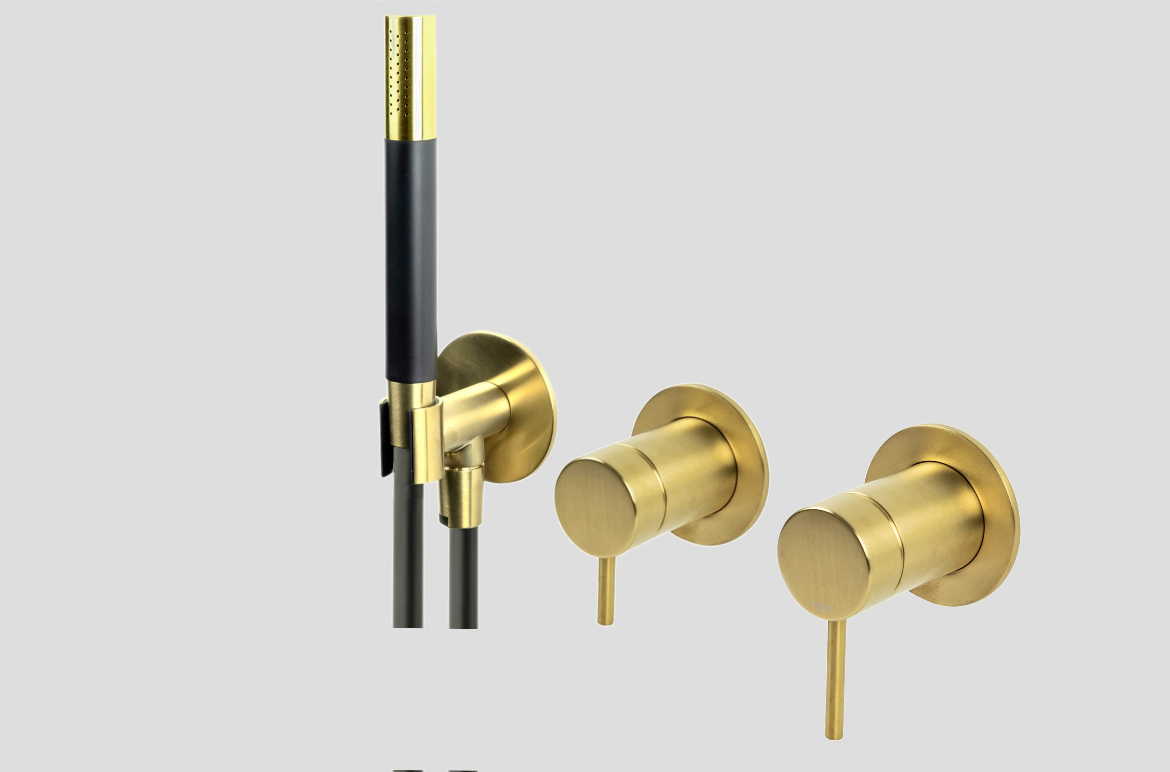 Lagoo Garda Inbouw douche-/badmengkraan m. 2-weg omstel afbouwdeel en handdouche G3218BB Brushed Brass PVD