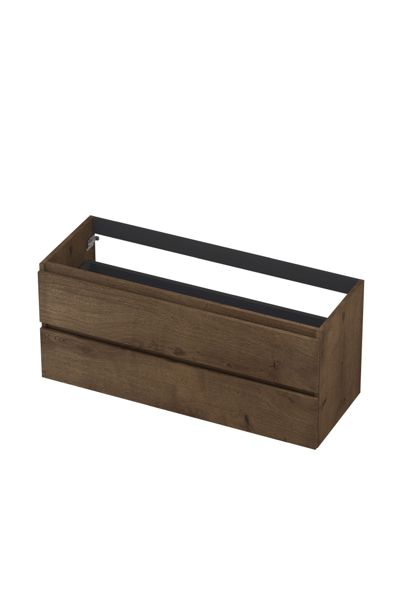 INK Fineer onderkast 2L gr.loos houten keerlijst fineer 1221453 Chocolate H520xB1200xD450