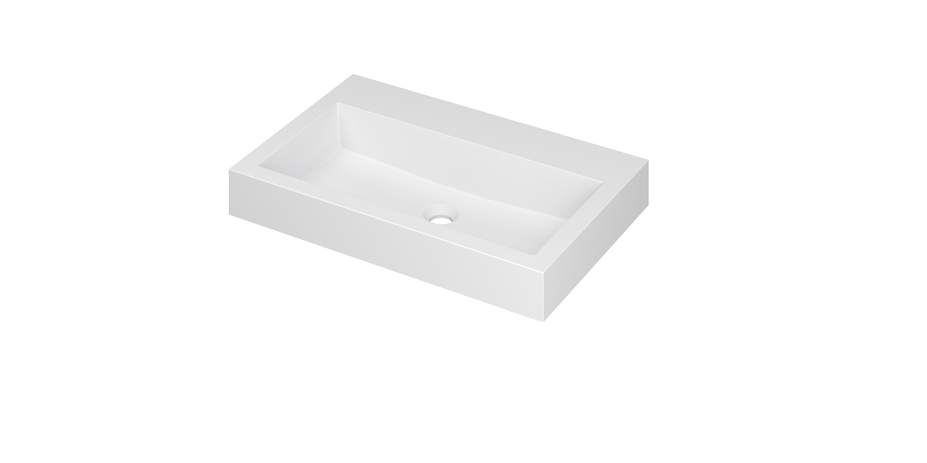 INK Momento wast. Polystone z. krgt. 3421310 Mat wit H90xB700xD450