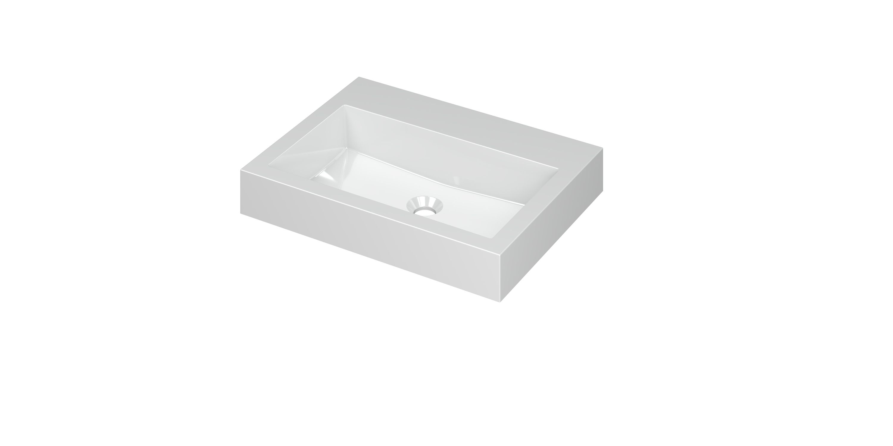 INK Momento wast. Polystone z. krgt. 3421000 Glans wit H90xB600xD450