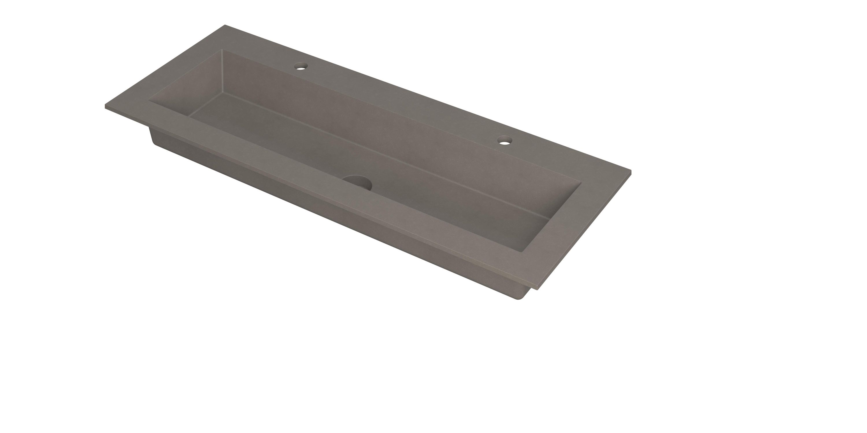 INK Kraft wastafel enkele bak 2 krgtn 3417272 Quartz beton H10xB1200xD450