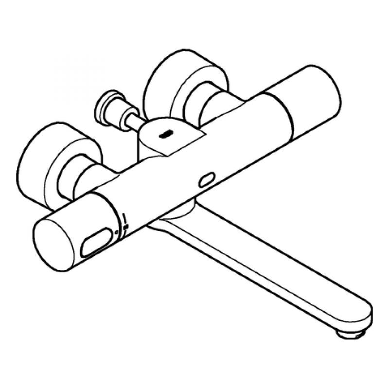 Grohe Eurosmart Cosmpolitan E wandmengkraan thermostatisch 28 cm 230V 36414000