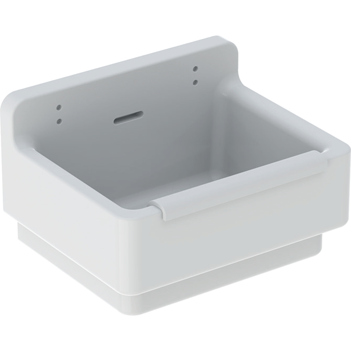 Geberit 300 Basic uitstortgootsteen met roostergaten 46x36.5cm S8A00100000G wit