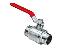 Kogelkraan 1/2 btdr. x 1/2 btdr. m/rode hendel