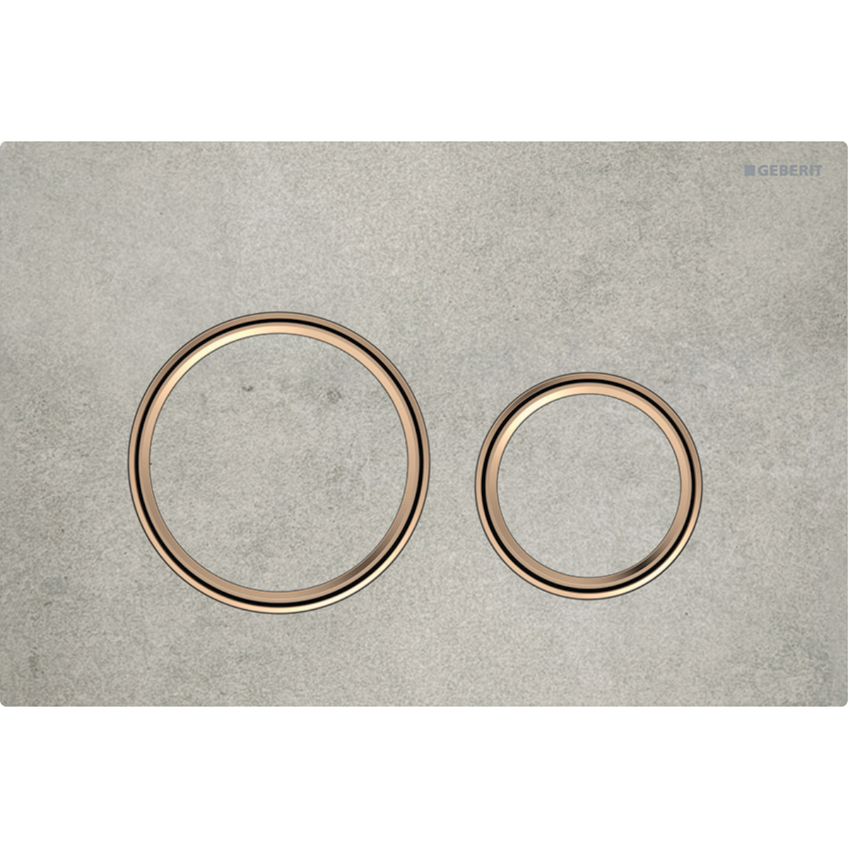 Geberit Sigma50 bedieningsplaat 2- toets round roodgoud - betonlook 115.650.JV.1