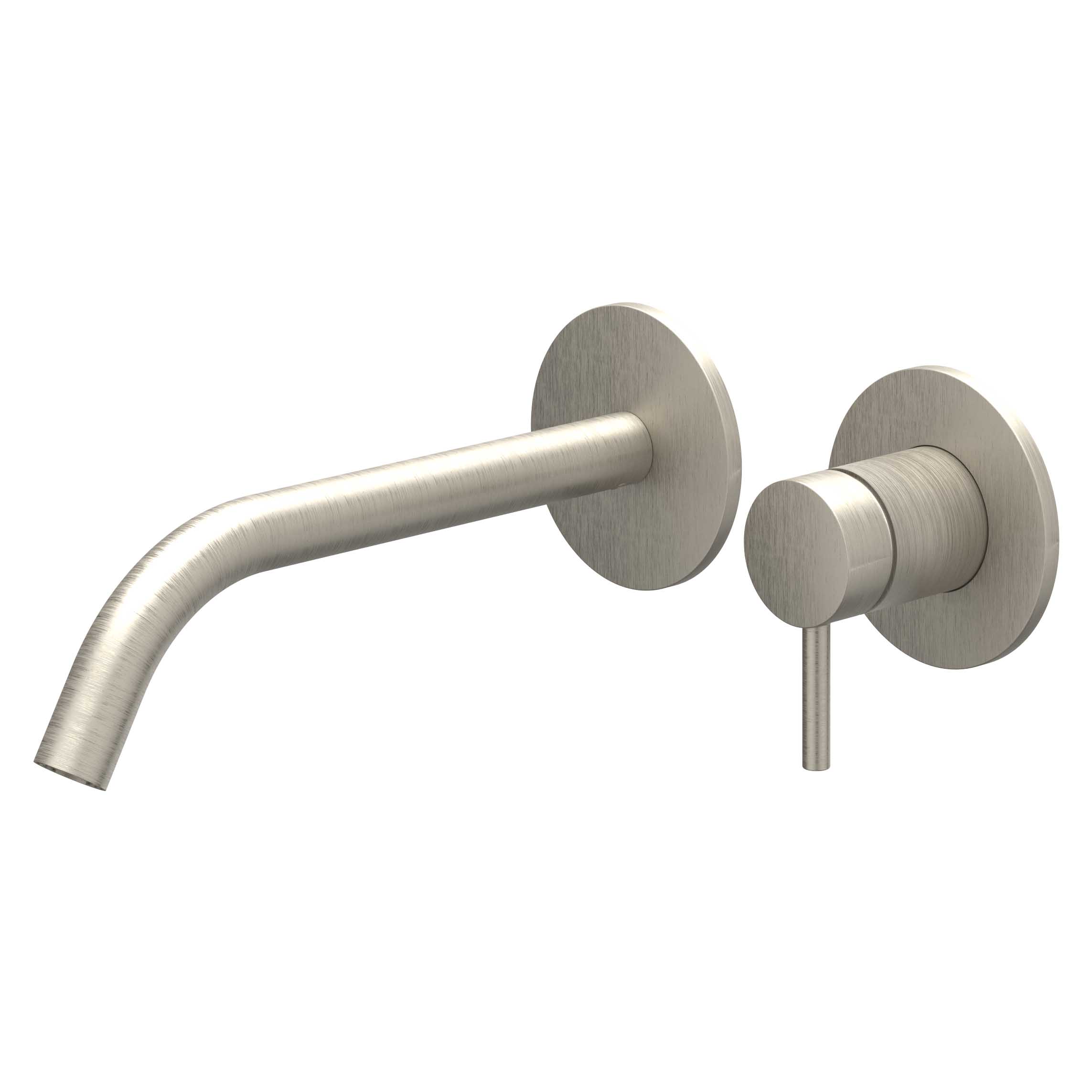 IVY Bond Wastafelmengkraan afbouwdeel 2-gats met gebogen uitloop 6100353 gebr. nickel PVD