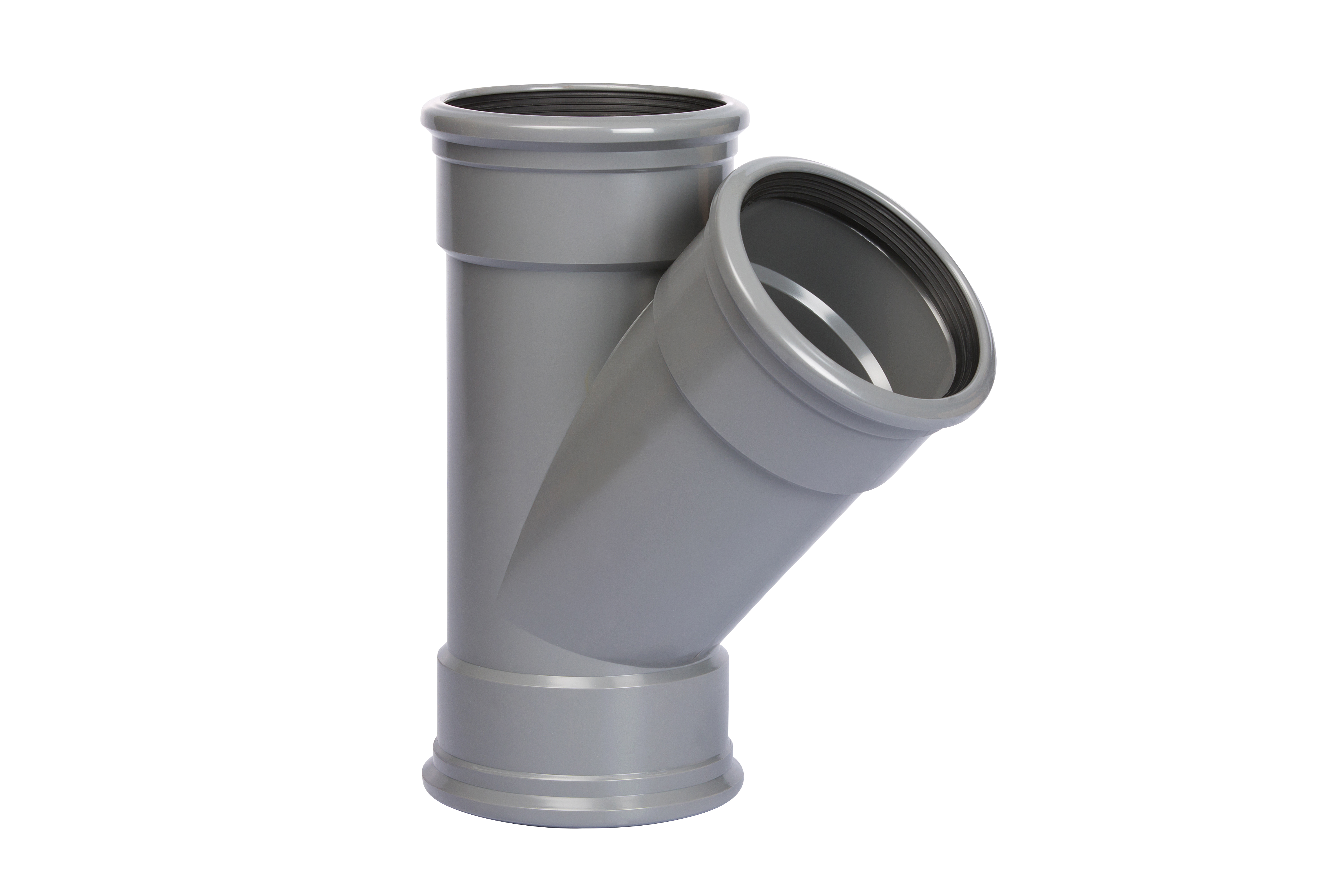 PVC manchet T stuk 125x110 45 graden 3xmof 1196901249