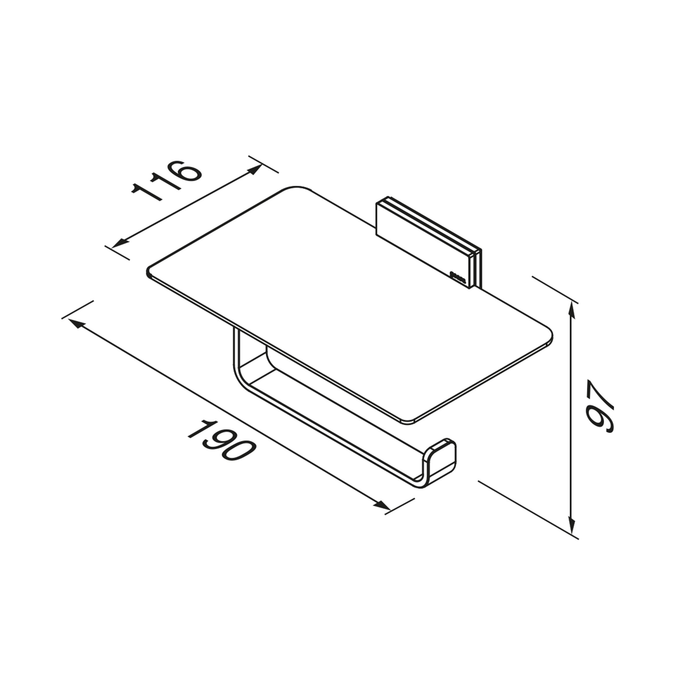 Geesa Craft Toiletrolhouder met planchet 911524-02
