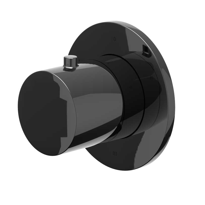 IVY Bond Afbouwdeel 3-weg stop-omstel symmetry met rond rozet 6202447 Zwart chroom PVD