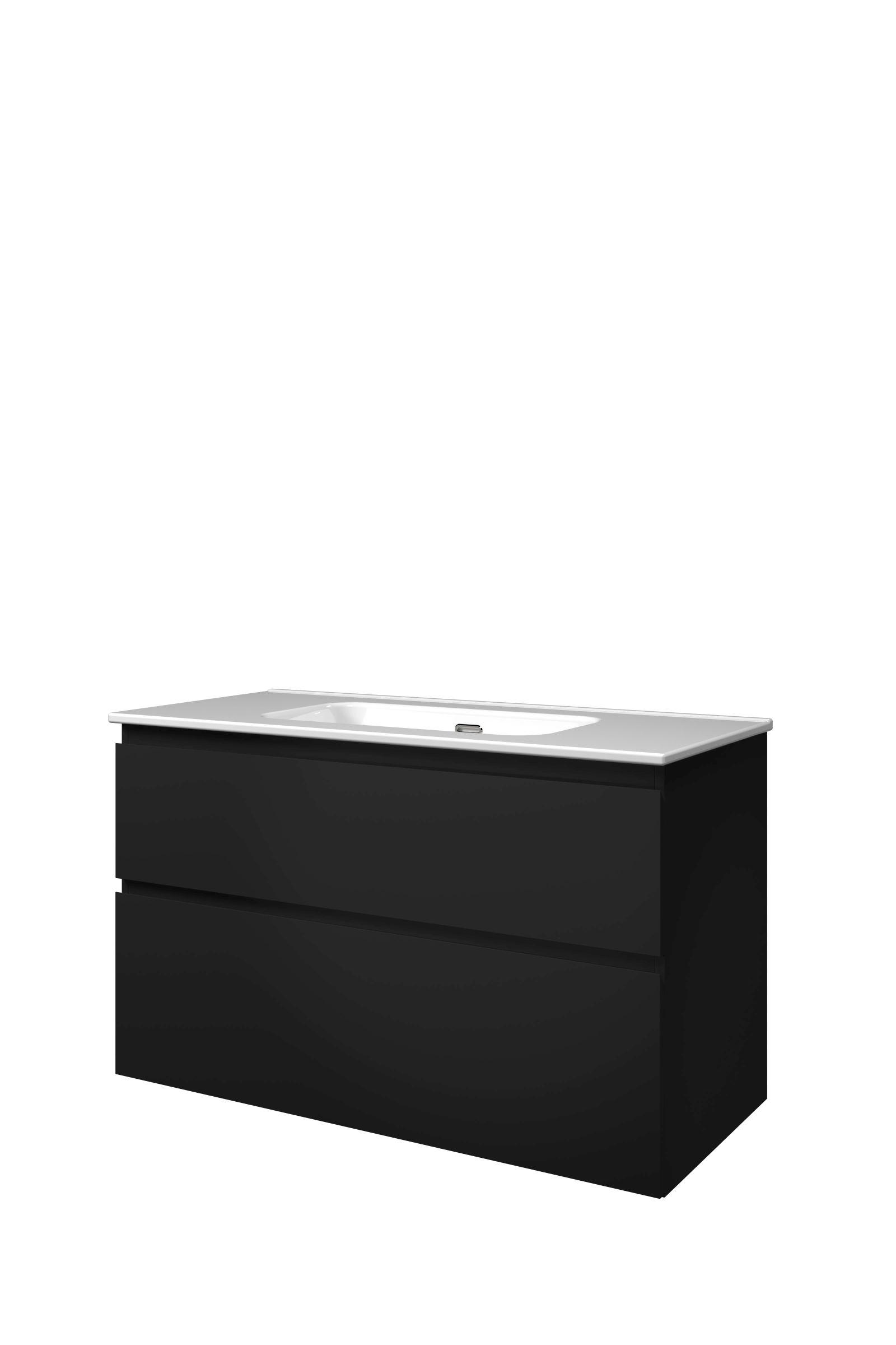 Proline set porselein Elegant wast. z. krgt. en onderk. a-sym. 1815246 Mat zwart/Glans wit H620xB1000xD460