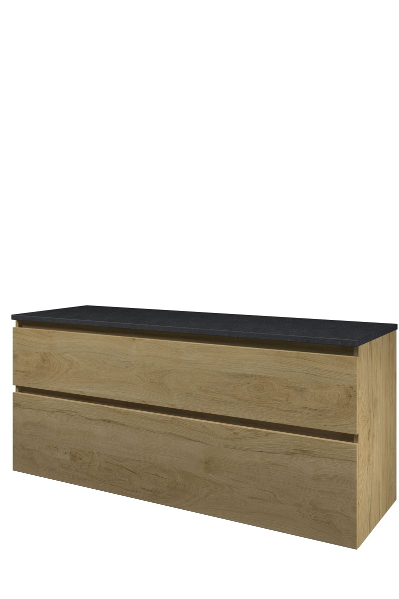 Proline Top afdekplaat hardsteen onderk. a-symm. H620xB1400xD460 Ideal oak/Blue stone / 1817992