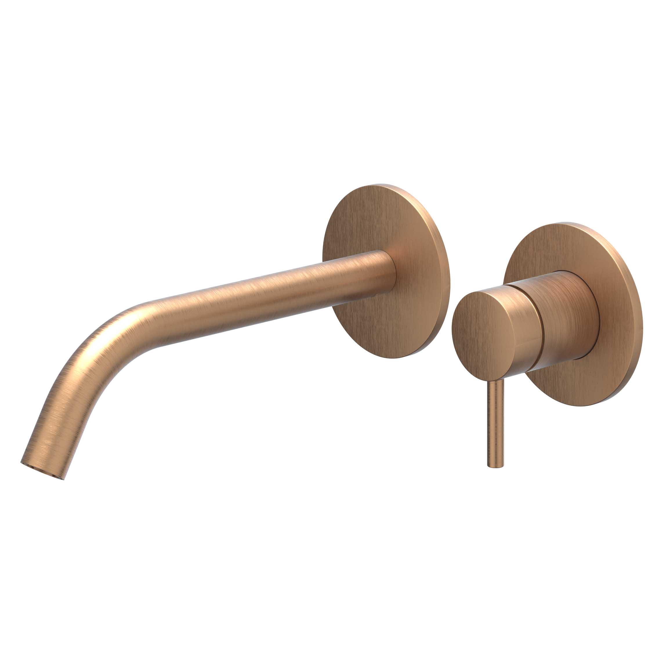 IVY Bond Wastafelmengkraan afbouwdeel 2-gats met gebogen uitloop 6100355 gebr. mat koper PVD