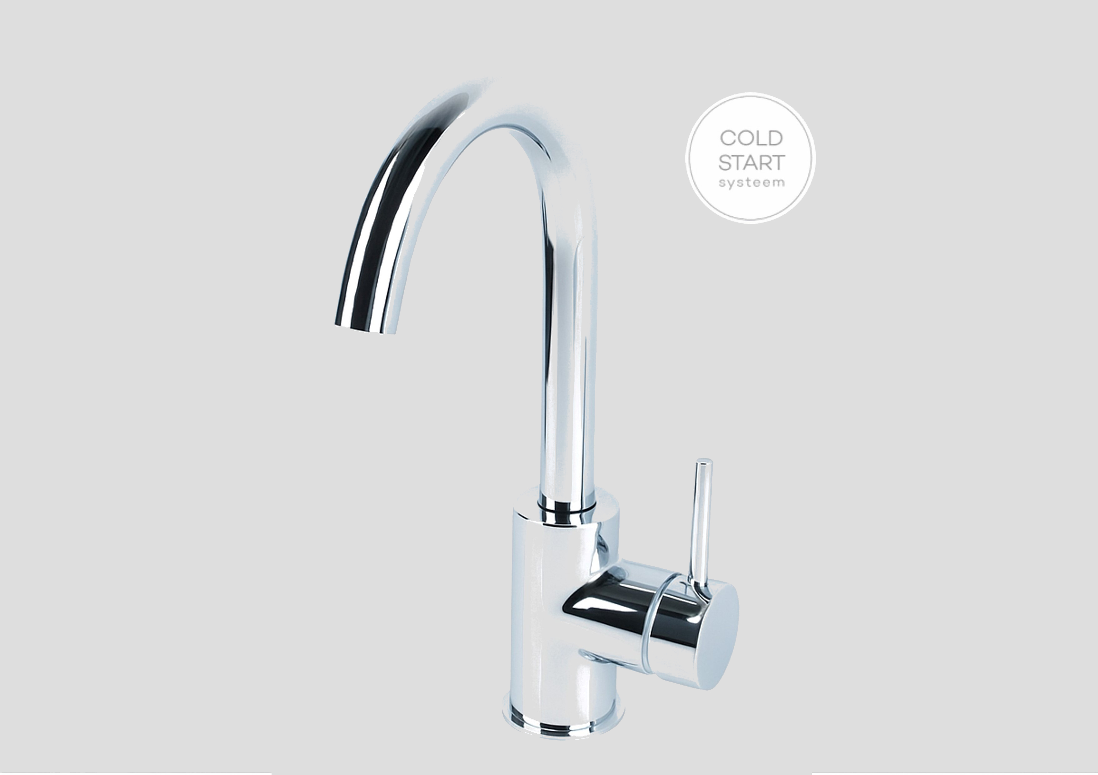 Lagoo Garda wastafelmengkraan met hoge draaibare uitloop G1110CH Chrome