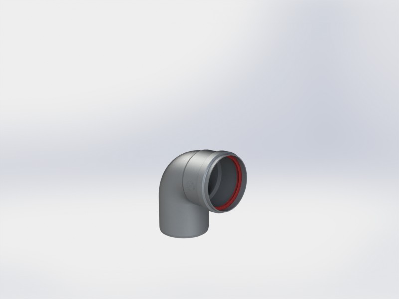 CoxFix alu. Bocht dikwandig 90 gr. x diam. 080 270.080 (verpakt per 6 )