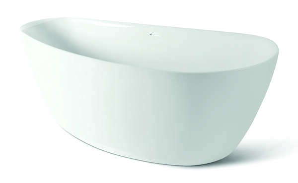 Luca Vrijstaand bad van acryl met overloop 170x78x60h LUPA1776 Glans wit