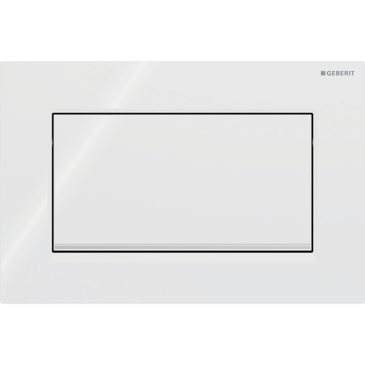 Geberit Sigma10 bedieningsplaat 2- toets square wit - chroom geborsteld - wit 115.893.KJ.1