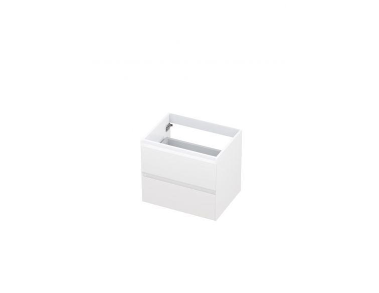 INK onderk. 2 laden greepl. gelakt 45gr 1240402 Hglans wit H520xB600xD450