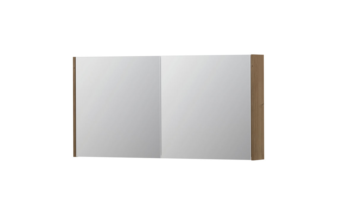 INK SPK1 spiegelkast m. 2 dubbelzijdige spiegeldeuren en stop/schak. 1110722 Ash grey fineer H600xB1200xD140