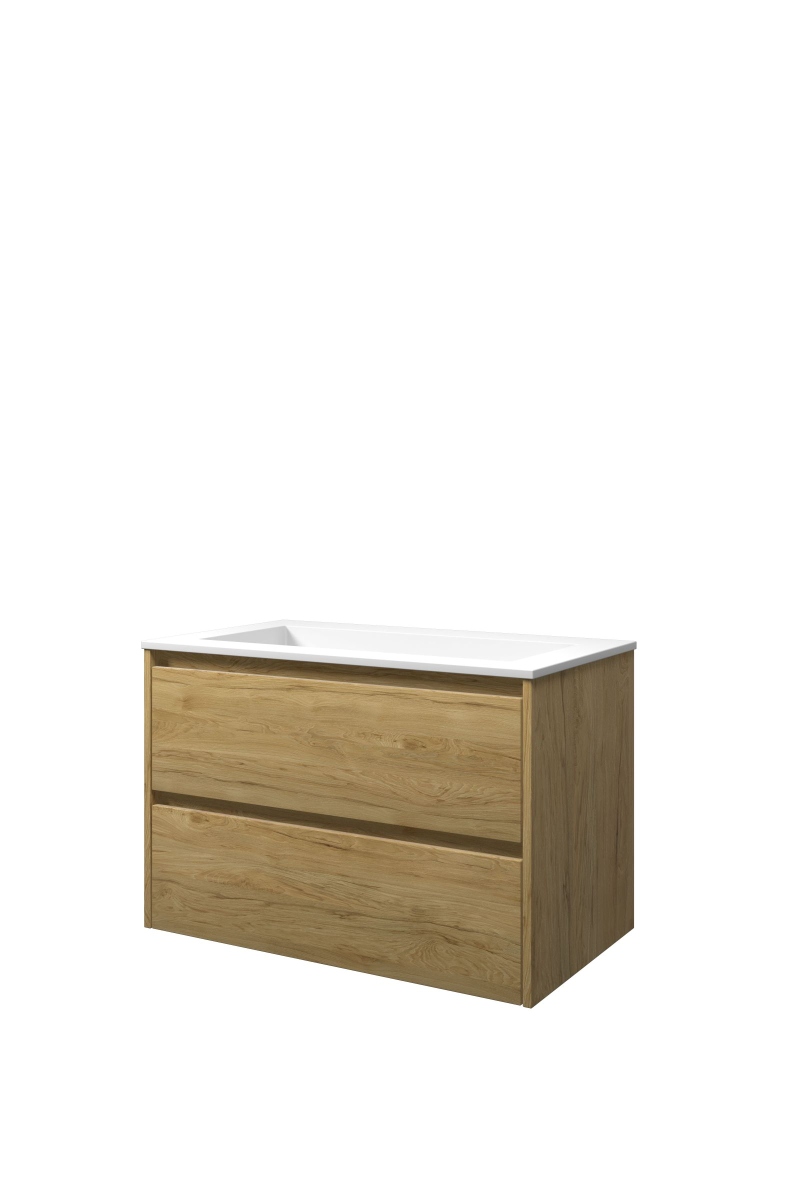 Proline set polystone Elegant wast. z. krgt. en onderk. sym. 1816162 Ideal oak/Mat wit H540xB800xD460