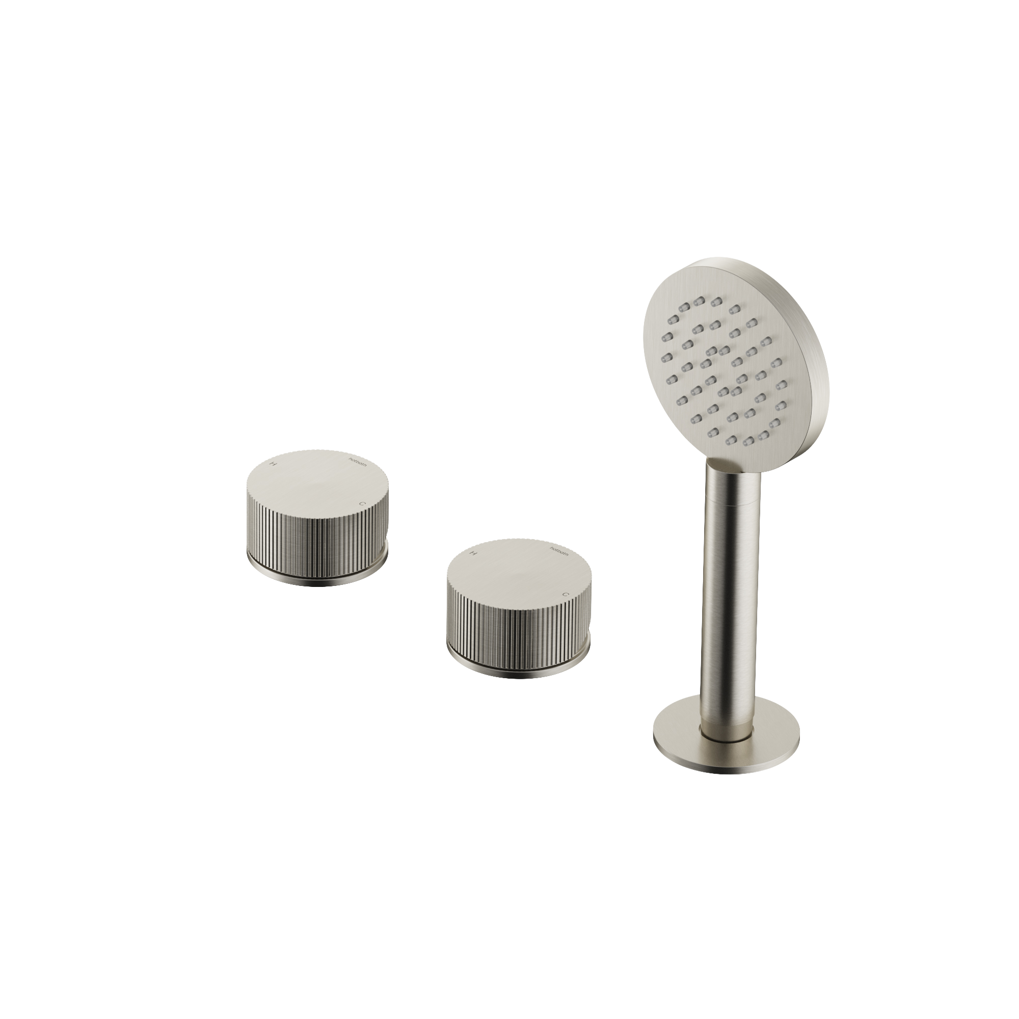 Hotbath GUY badrandcombinatie een hendel mengkraan zonder uitloop GY075RGN Geborsteld nikkel