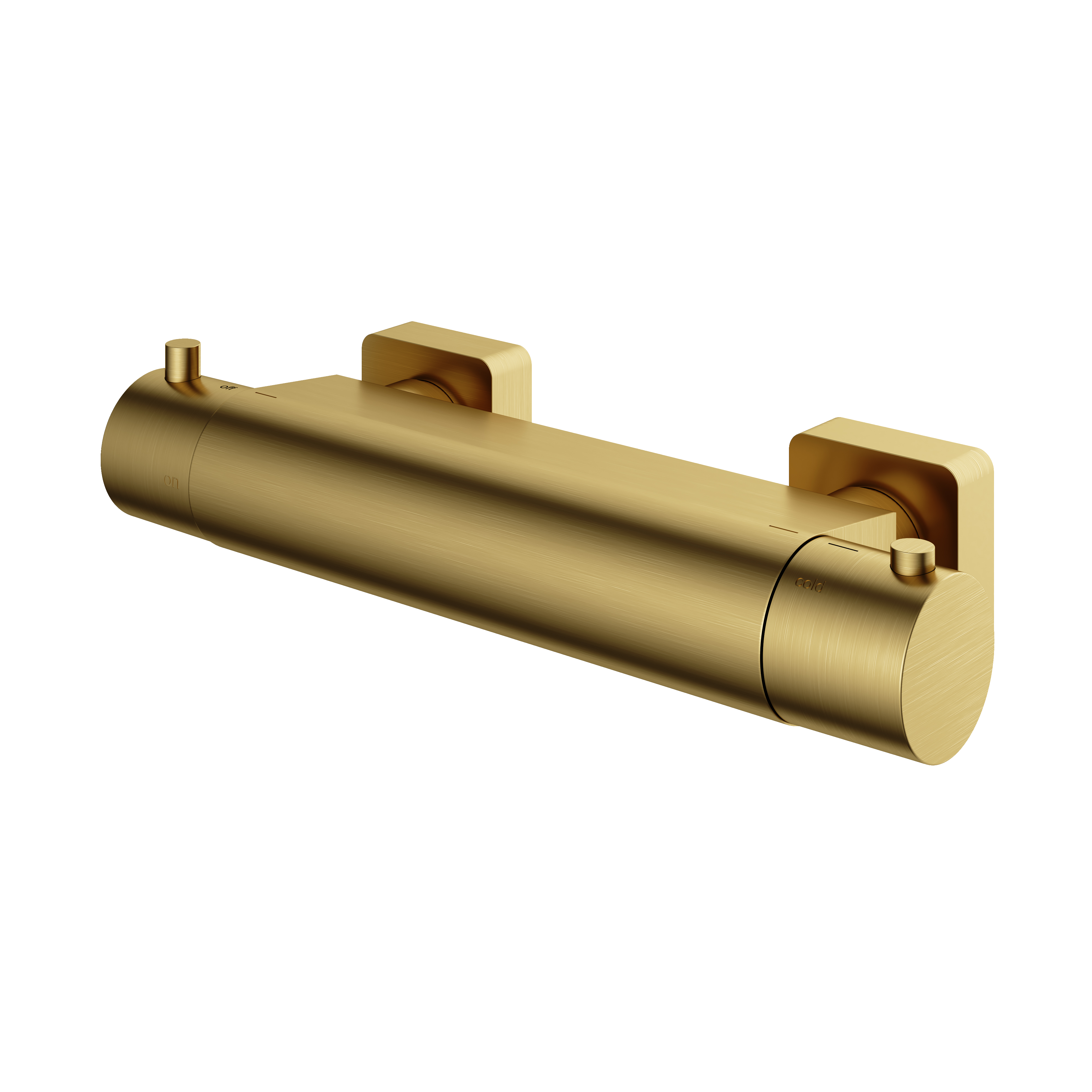 Hotbath Gal thermostatische douchemengkr. m. 1/2 onderaansl. GL008BBP Geborsteld Messing PVD