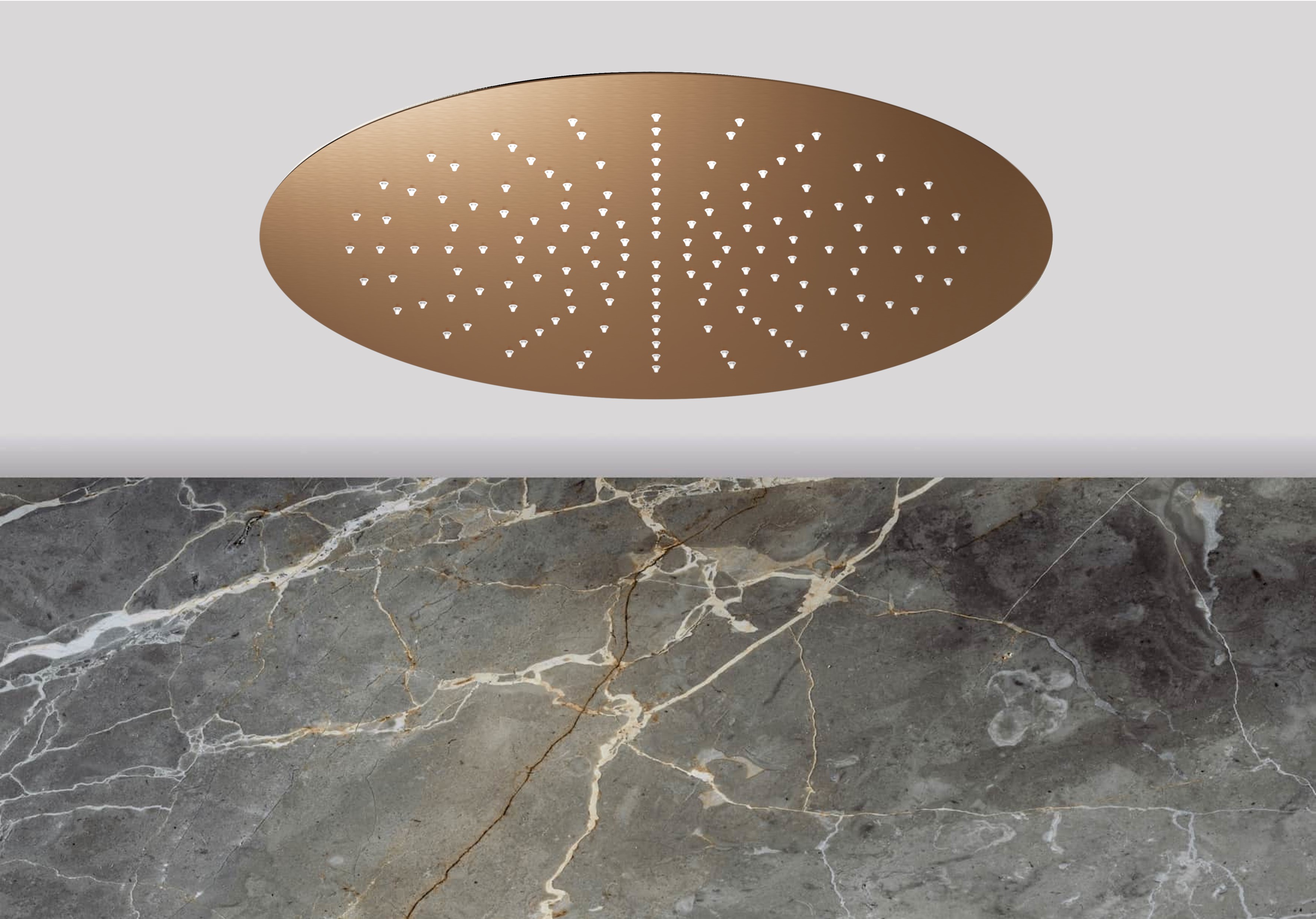 Lagoo Nesso Hoofddouche Easy Peasy 440 m. Easy Fix systeem N8201BK Brushed Copper PVD