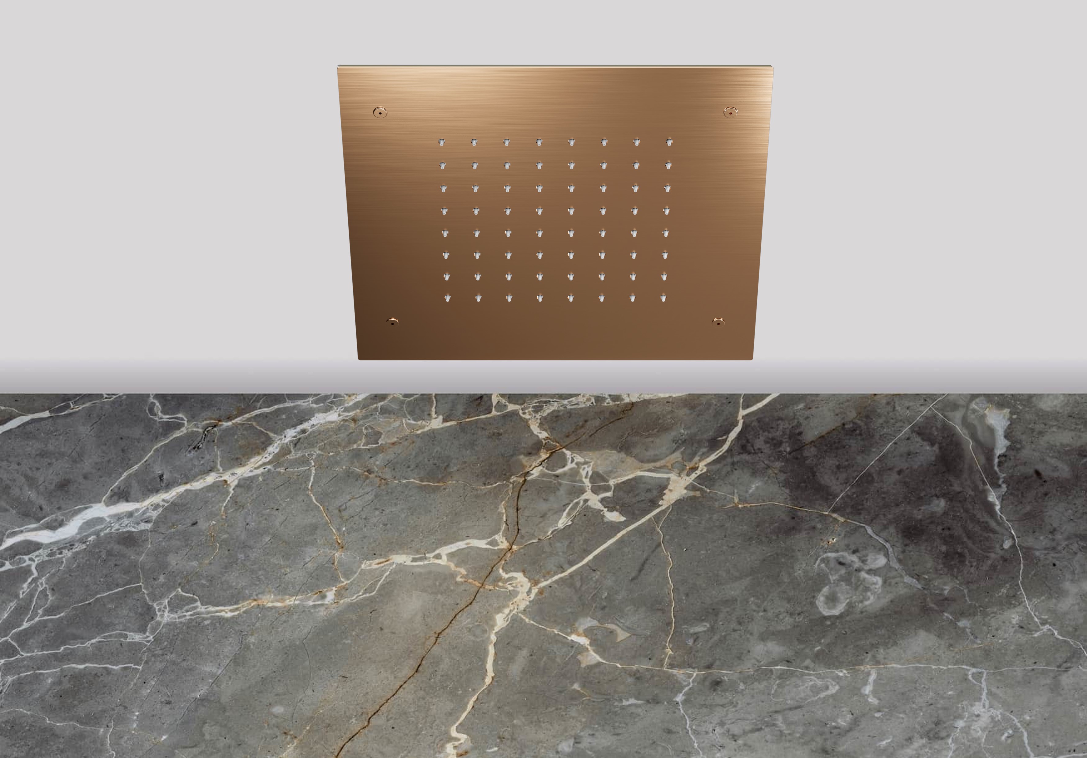 Lagoo Nesso Hoofddouche Showerlicious 300 x 300 N8230BK Brushed Copper PVD