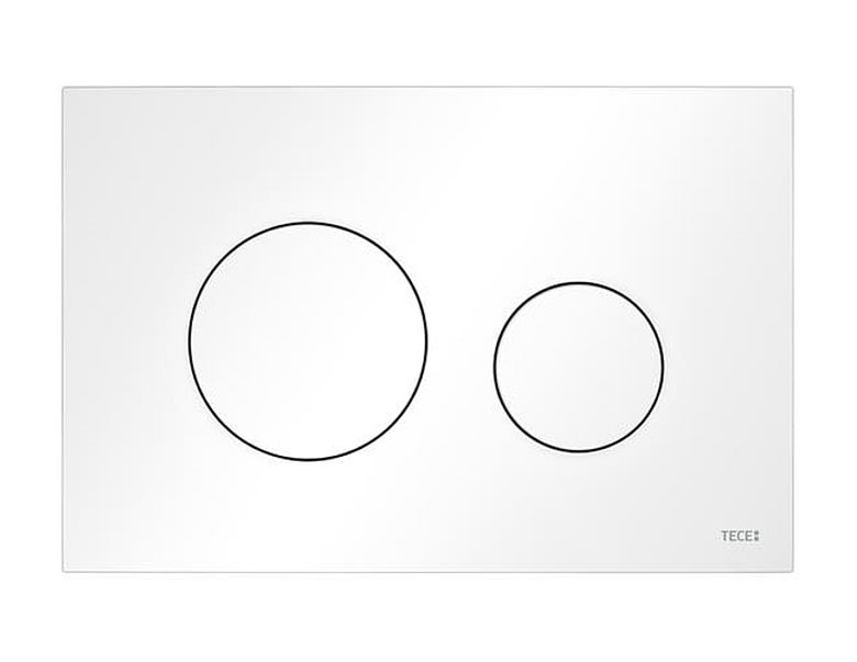 TECEloop WC bedieningsplaat van kunststof duo mat wit 9240926