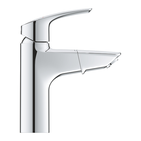 Grohe Eurosmart wastafelmengkraan M-size uittrekbaar Gladde Body 23976003 met push open plug