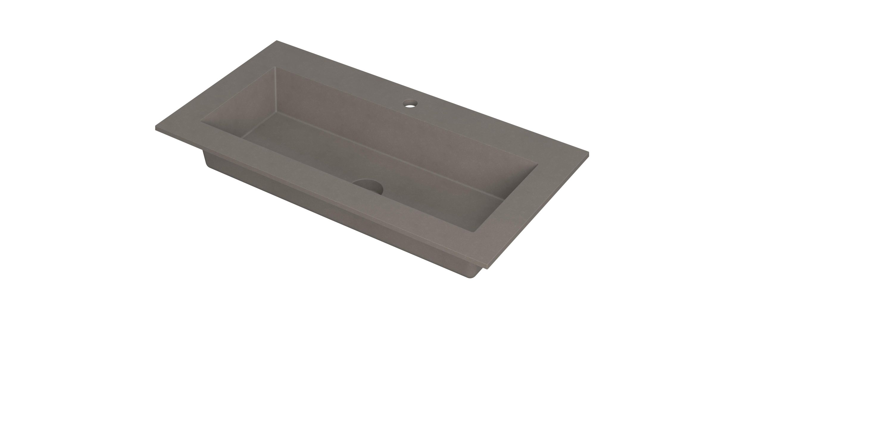 INK Kraft wastafel enkele bak 1 krgt 3417342 Quartz beton H10xB900xD450