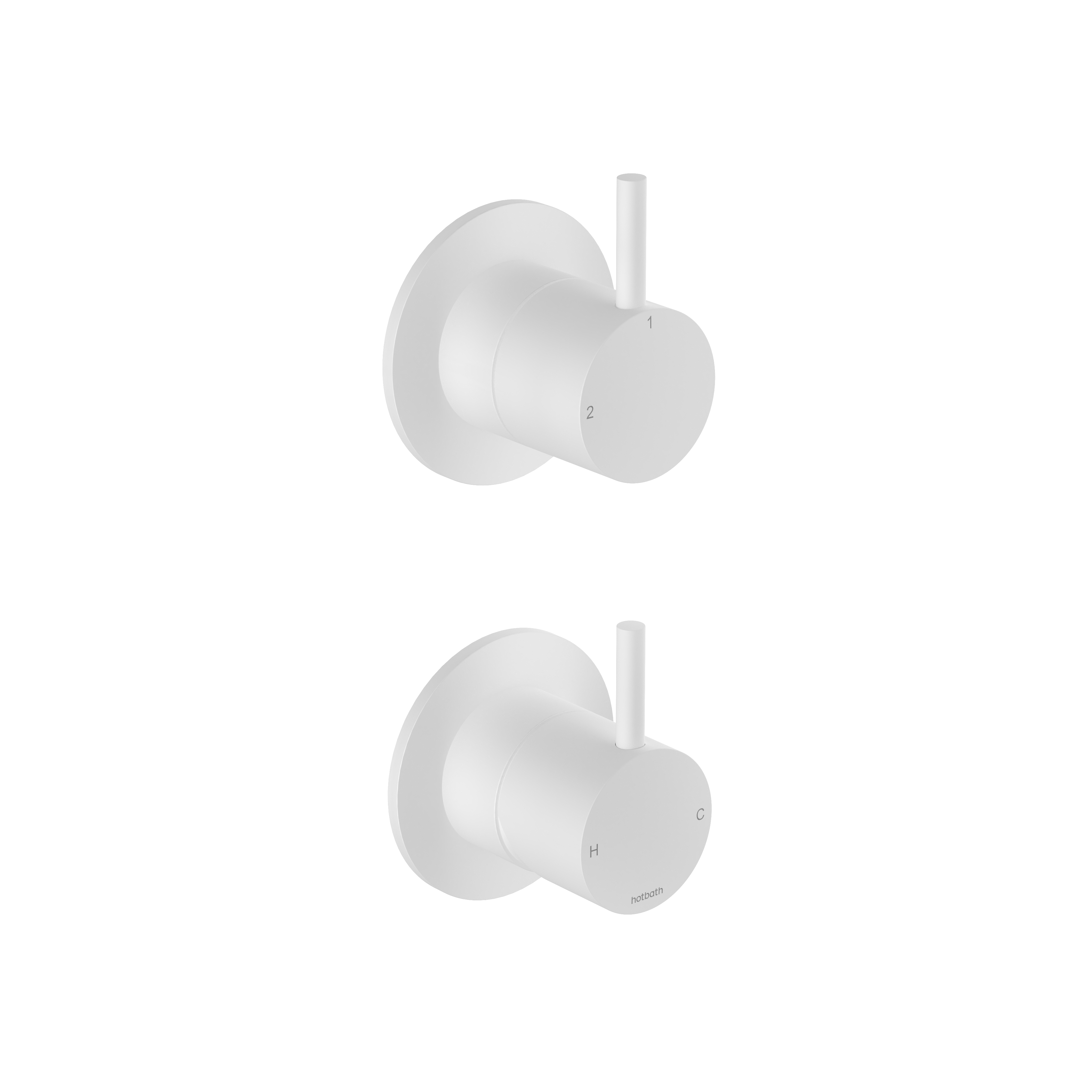 Hotbath Cobber afbouwdeel inbouw 2-weg omstel CB129EXTWH Mat Wit