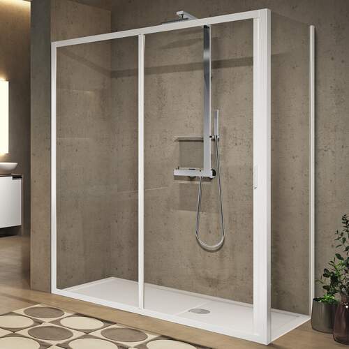 Novellini Lunes 2.0 2p 102 verst.102-108 cm helder glas chroom LUN2P1021K