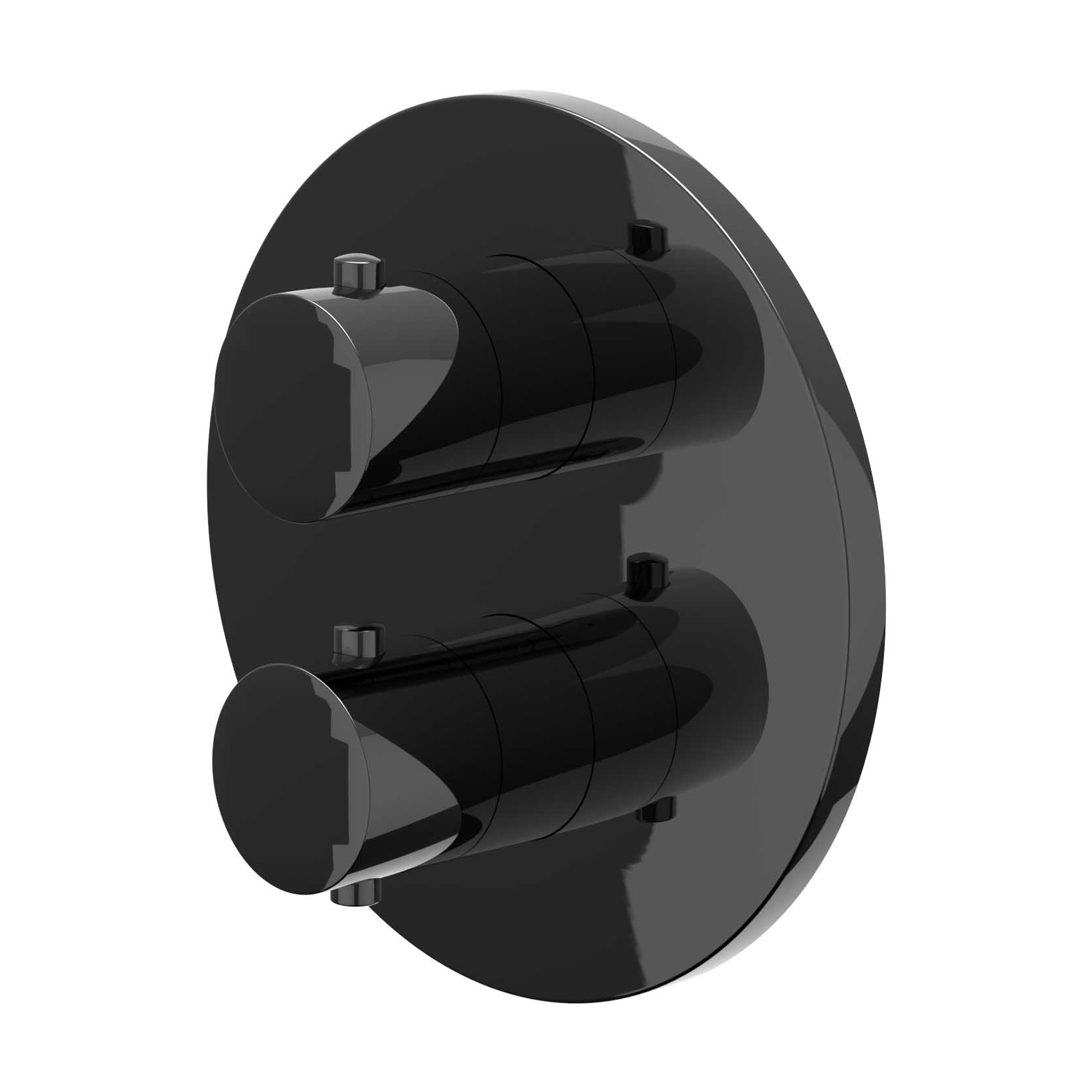 IVY Bond Afbouwdeel inbouwthermostaat met 3-weg stop-omstel 6201207 Zwart chroom PVD