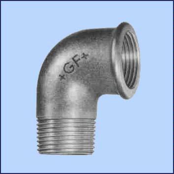 Zwarte Knie 3/8 90 graden bnxbt