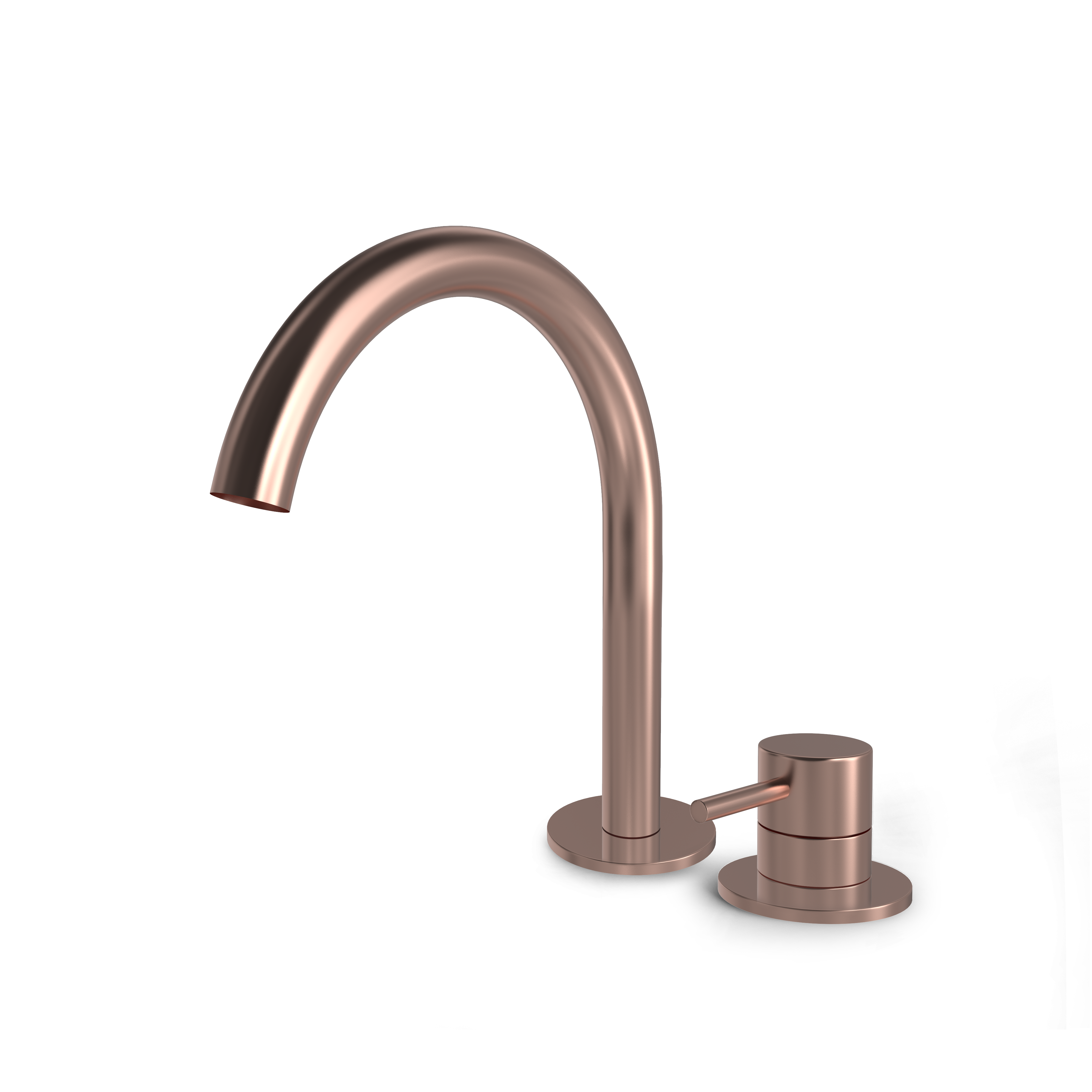 Hotbath BUDDY wastafelmengkraan 2 gats B123BCP Geborsteld koper PVD