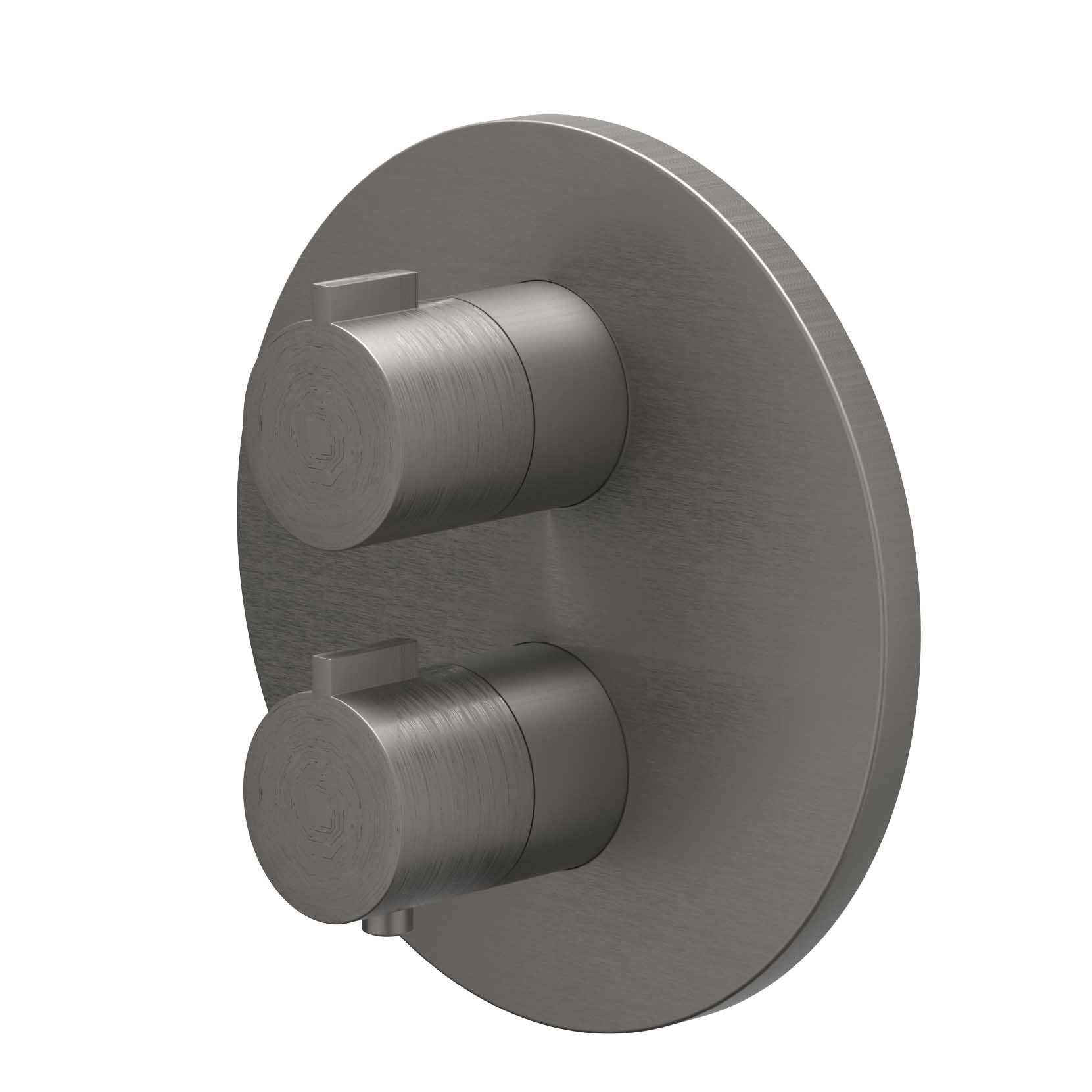 IVY Pact Afbouwdeel inbouwthermostaat met 2-weg stop-omstel 6202156 gebr. metal black PVD