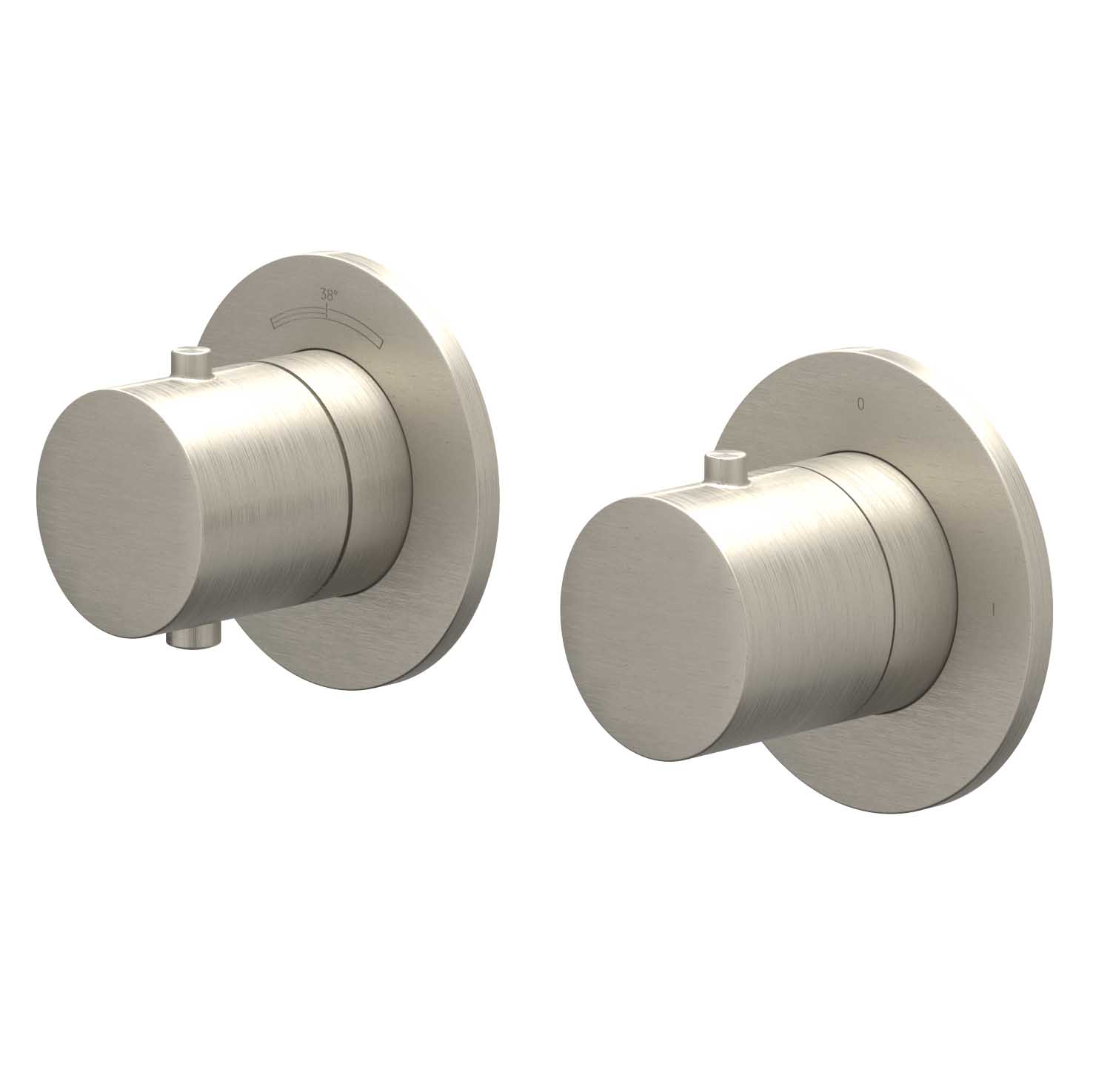 IVY Bond Afbouw inbouwtherm. m/2-weg stop-omstel symmetry 6201363 gebr. nickel PVD