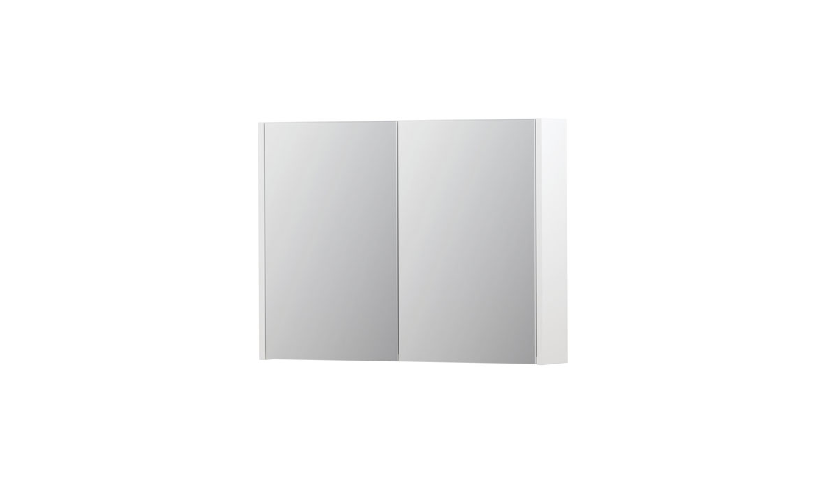 INK SPK1 spiegelkast m. 2 dubbelzijdige spiegeldeuren en stop/schak. 1110551 m. wit H600xB800xD140