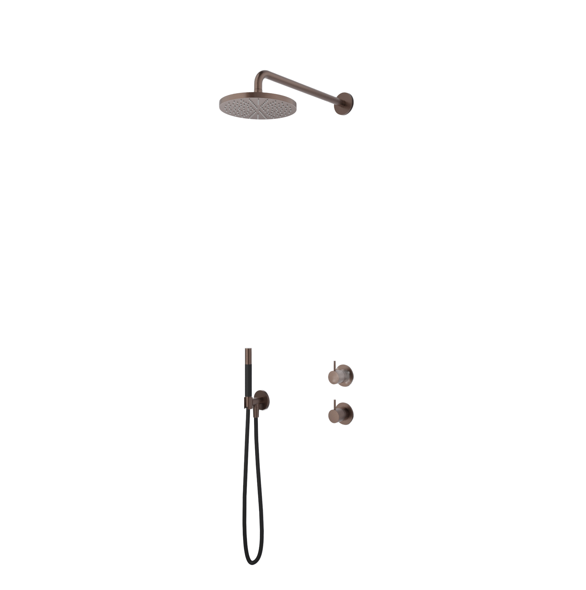 Hotbath IBS21 mengkraan 2-weg-omstel 30cm hoofddouche Glijstang IBS21GN57 Geborsteld Nikkel