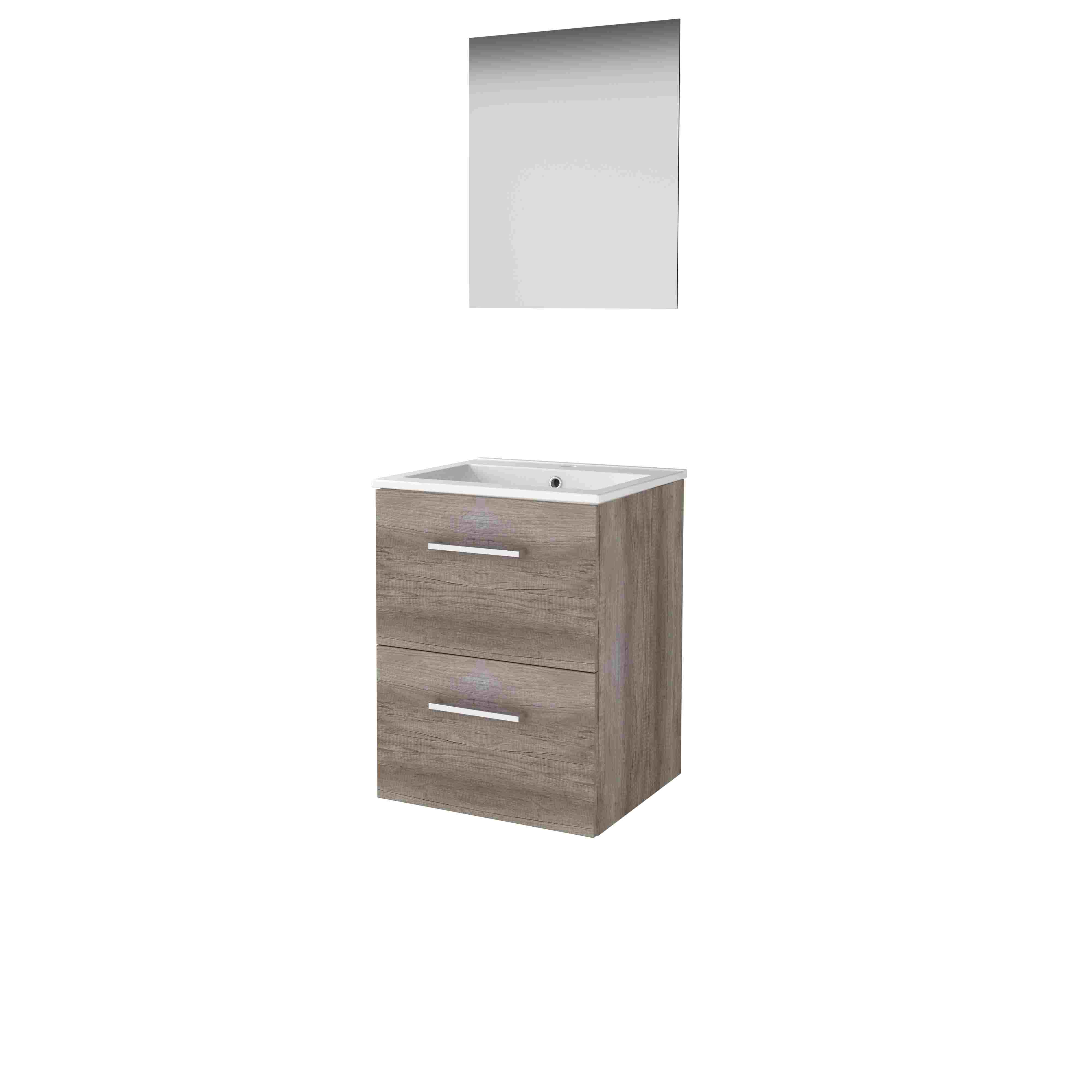 Basic Ultimate 46 onderk. m. gr. incl. 2 la + pors. wast. incl. 1 krgt. incl. spg. m. LED ind. o+b B500xD460 Scotch Oak / 1813746