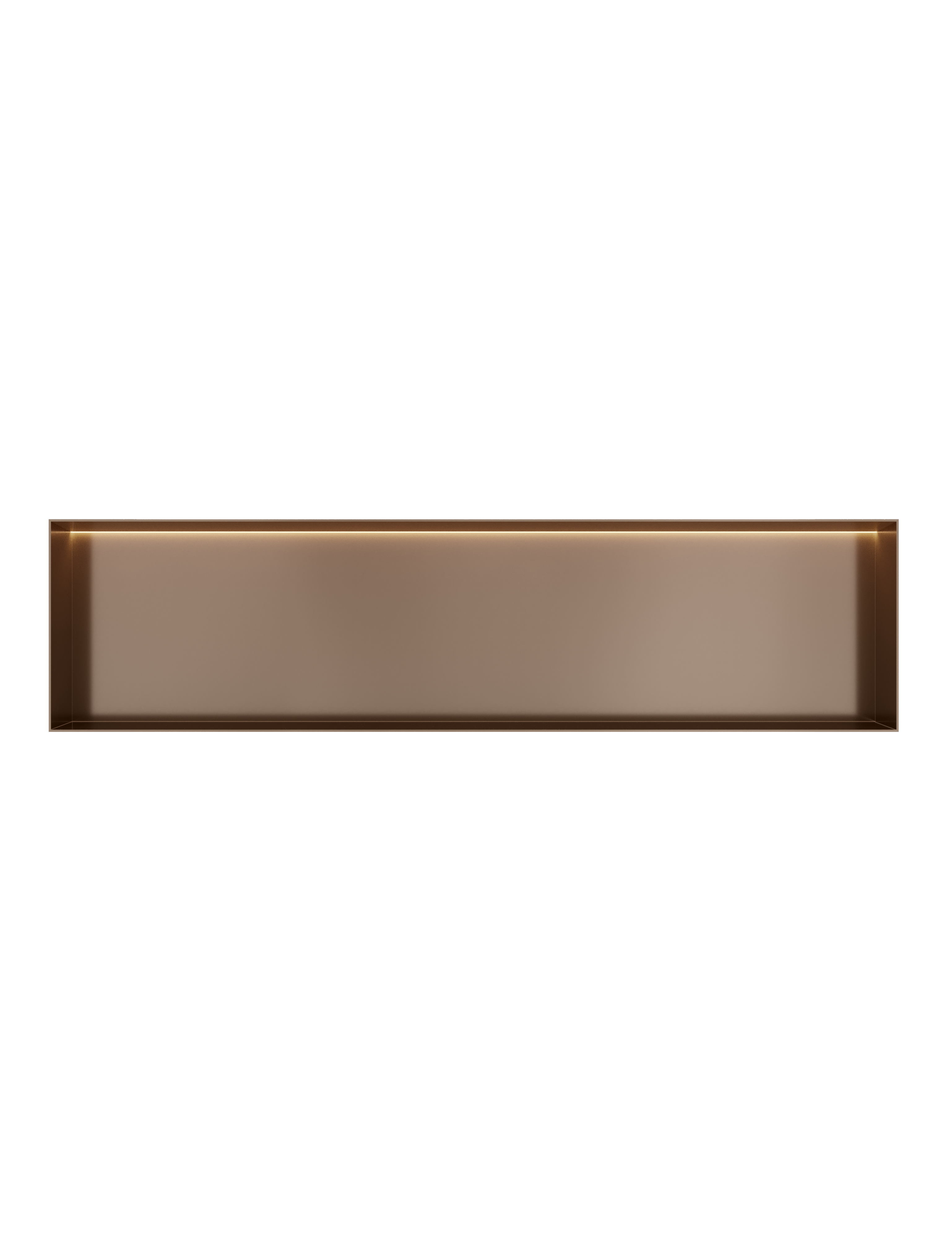 Hotbath More inbouwbox of inbouwnis 30x120x10cm frameless + LED BOX120FLTB Tuscan bronze